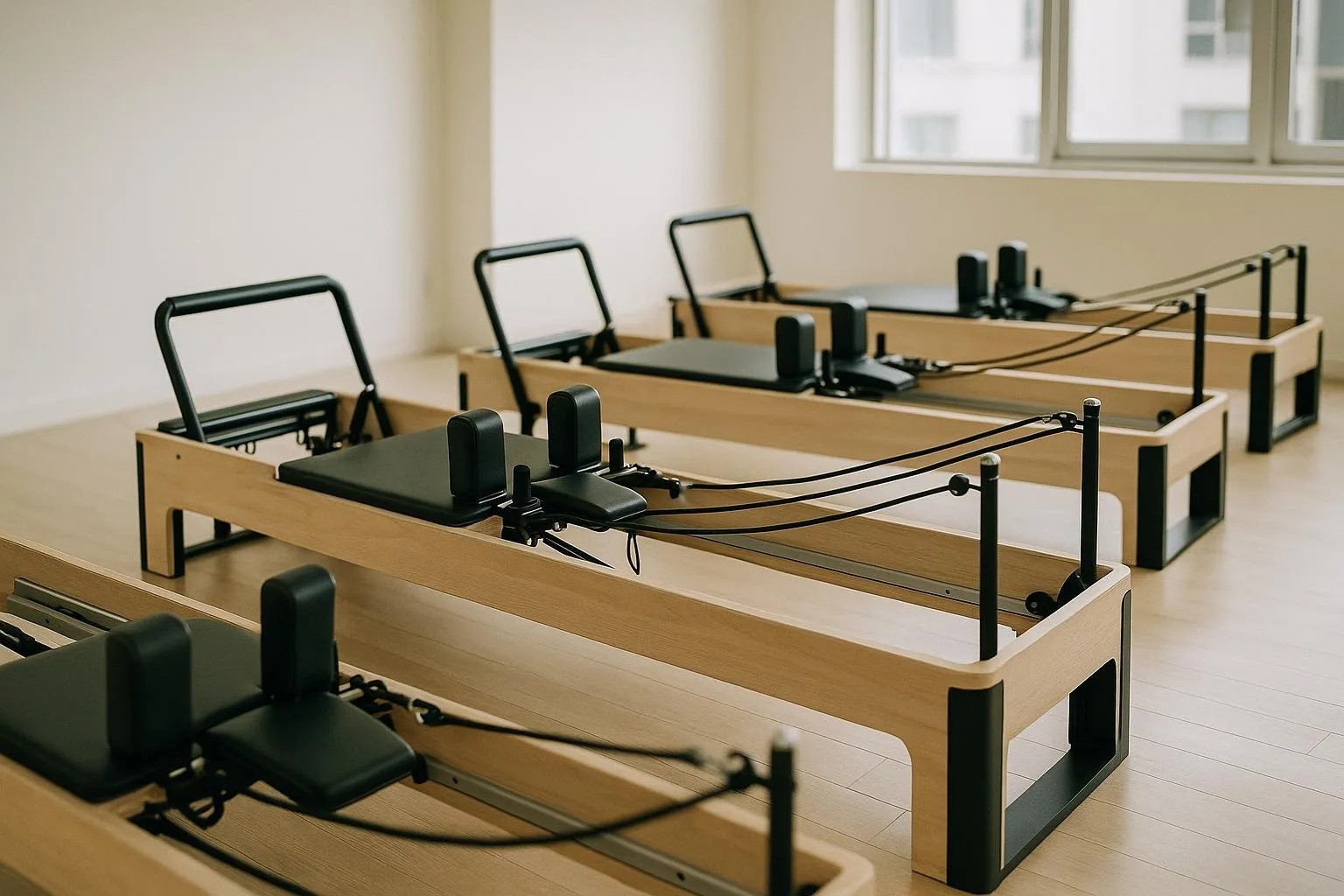 A bright room with reformer apparatus